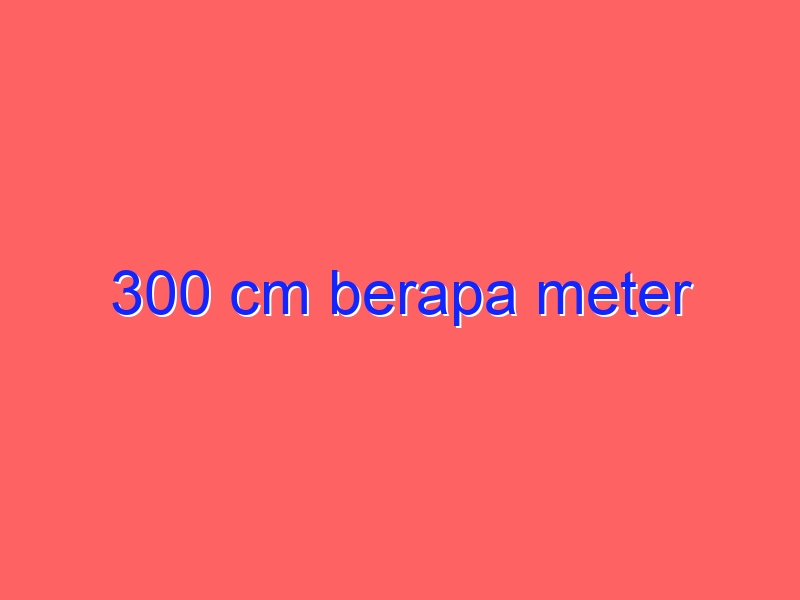 300 cm berapa meter